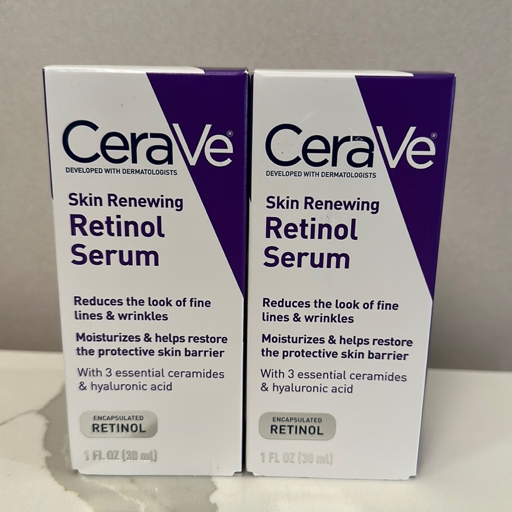 CeraVe Skin Renewing Retinol Serum, 2 x 1 fl oz
